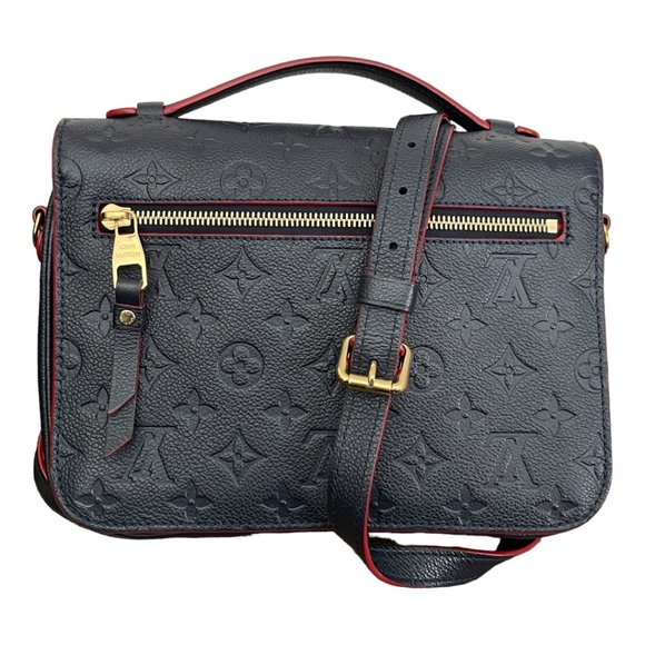 LOUIS VUITTON Metis Crossbody Pochette Monogram Empreinte Leather Marine Rouge - Picture 2 of 15